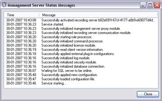 server-status-messages