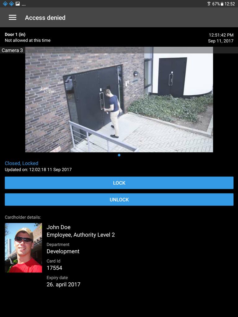 Access request notification